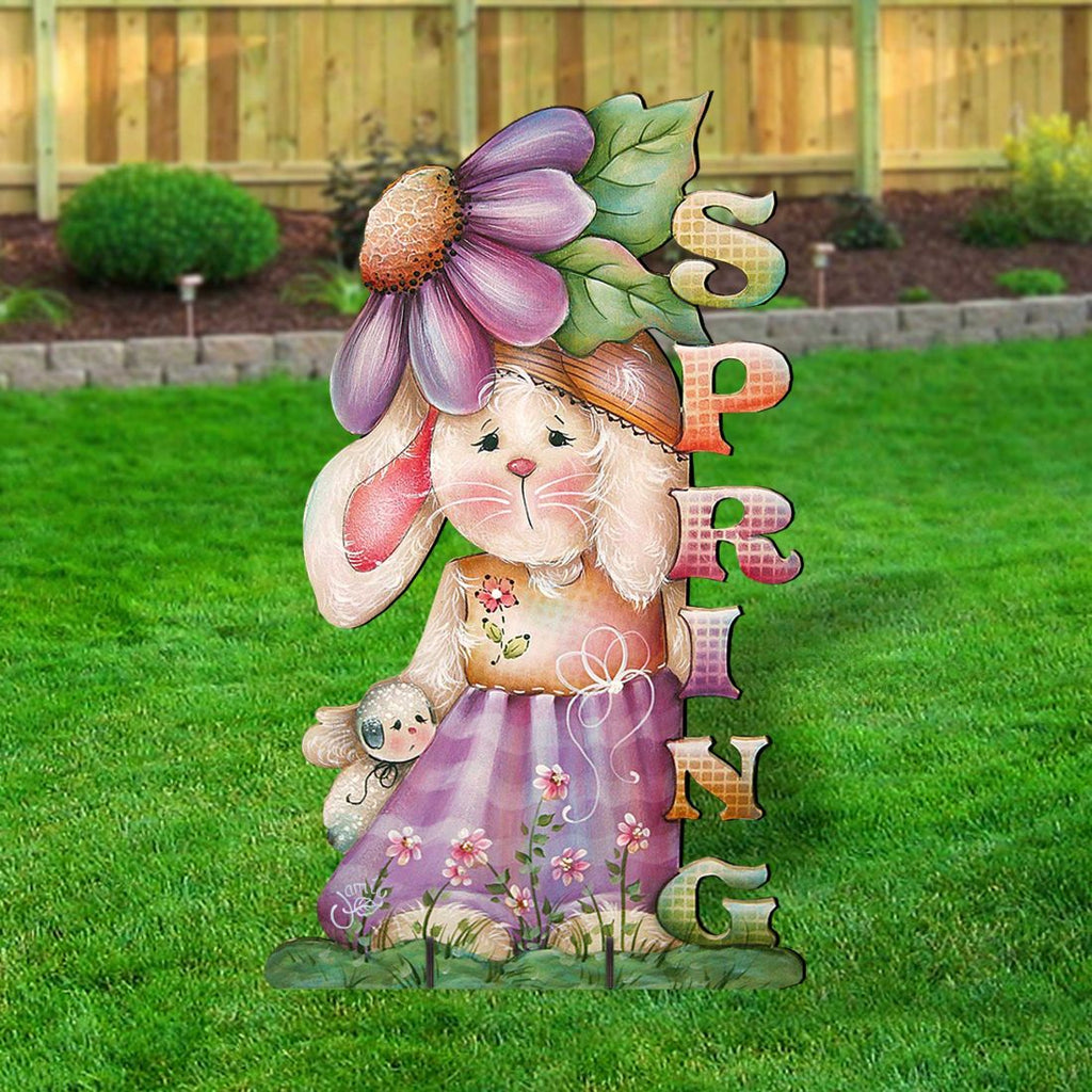 Bunny Easter Outdoor Scene by Jamie Mills-Price - Easter Spring Decor - 8457604F