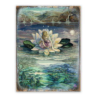 Horizons Fantasy Wooden Wall Art by Josephine Wall - Fantasy Decor - 852146-JW
