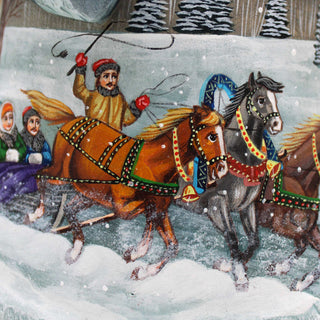 Welcome Christmas Santa Hand-Painted WOODCARVED Masterpiece by G. DeBrekht - Christmas Decor - 821715