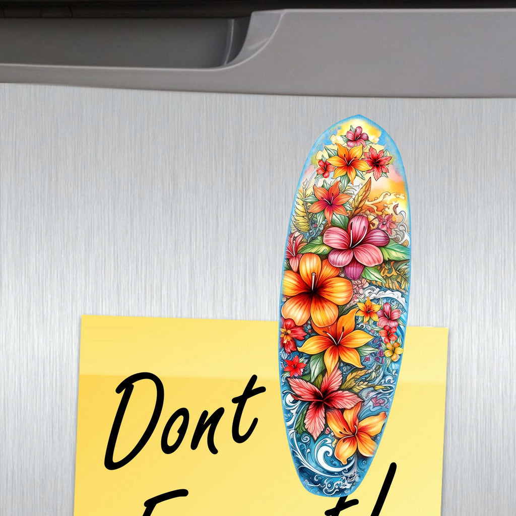 Tropical Surfboards Decorative Eco Wood Magnets Set of 6 by G. Debrekht - Coastal Decor - 8090069G-S6