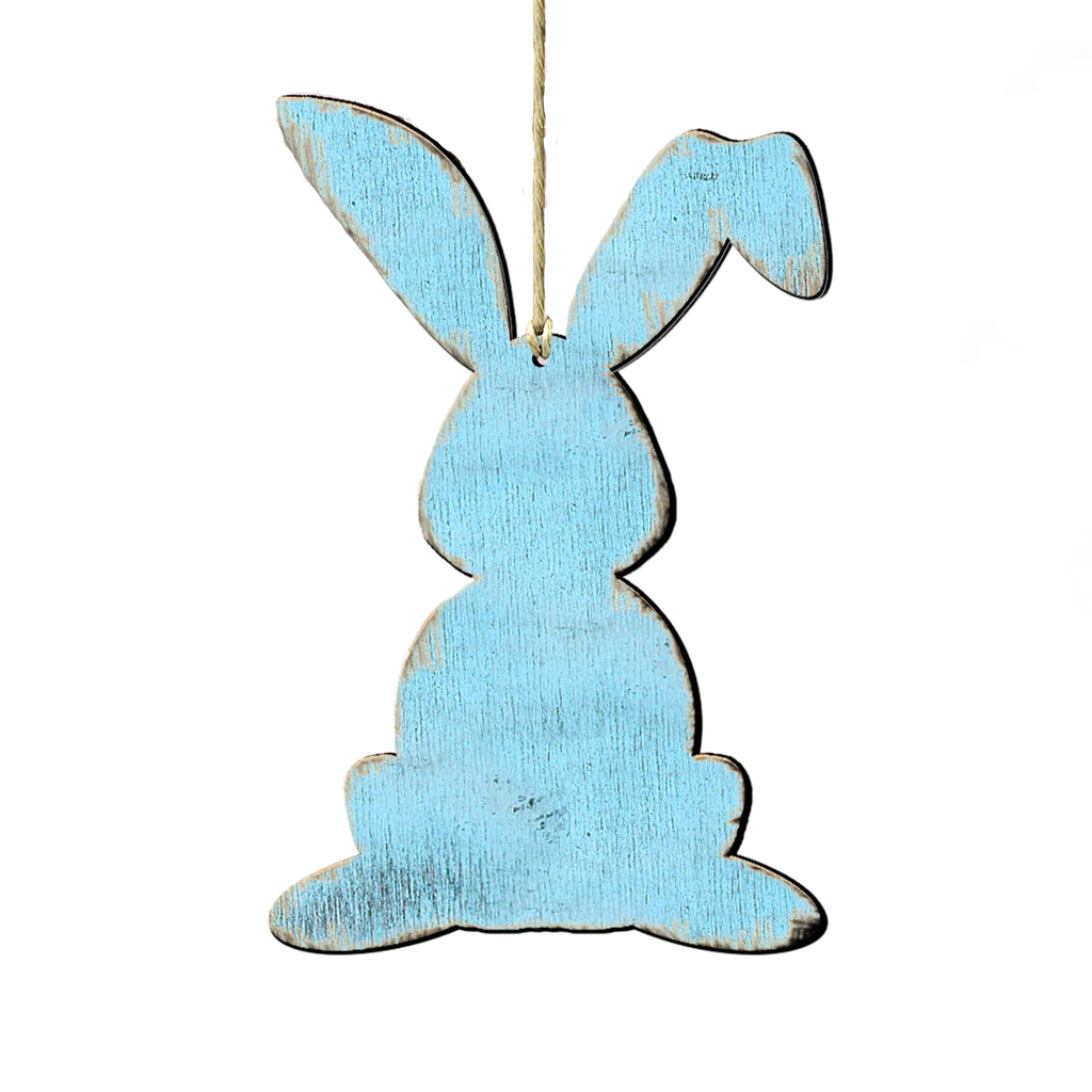 Blue Bunny Wood Ornaments Pair G. DeBrekht - Designocracy - 81991343-S2