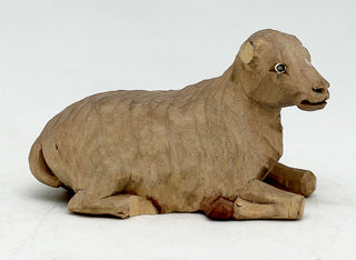 One-of-a-Kind Village Nativity Animals Set of 3 Wood Carved Figurines 3.5