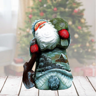 Old World walking Hand-Painted WOODCARVED Masterpiece by G. DeBrekht - Christmas Decor - 821514 *** PRE-ORDER - Handmade Just for You! ***