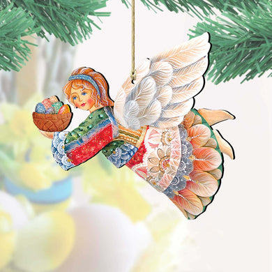 Flying Easter Angel Wooden Ornaments by G. DeBrekht - Easter Spring Decor - 8154154