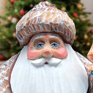 Grizzly Bear Santa Hand-Painted WOODCARVED Masterpiece by G. DeBrekht - Christmas Decor - 8202014