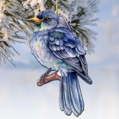 Alaskan Bluebird Wooden Ornaments by G.Debrekht - Wildlife Holiday Decor - 8710005-2