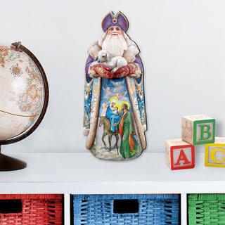 Santa And the Guardian Angels Door Decor by G. DeBrekht - Christmas Decor - 811832H