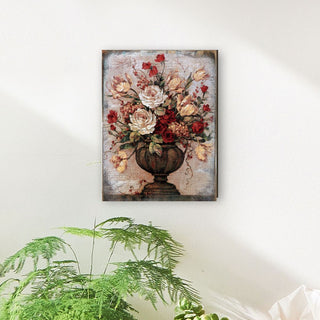 Lavalle Flower Bouquet Wooden Wall Art by Nature Wonders - Love Family Kids Decor - 95307B