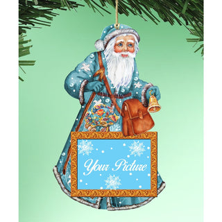 Coastal Santa Picture Frame Ornaments - Ornament for Photo - Coastal Holiday Decor - 8124120-2PF