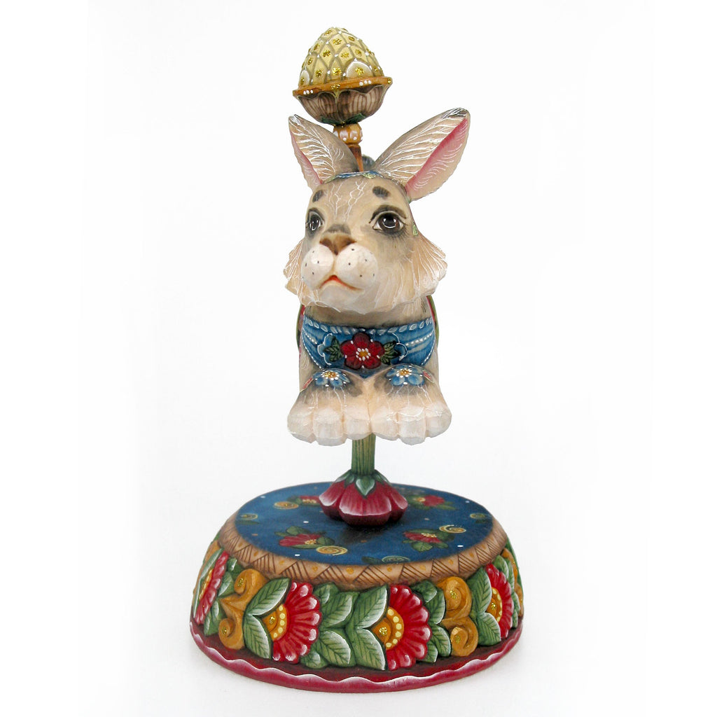 Musical Figurine - Carousel Bunny Handcrafted Christmas Figurine 8