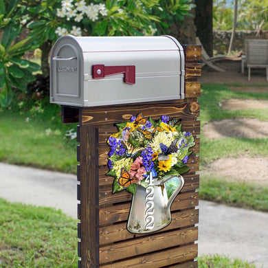 Butterfly Bouquet Personalized House Number Sign by D. Gelsinger - Easter Spring Decor - Handcrafted Wooden Address Sign - MA8461055-1920