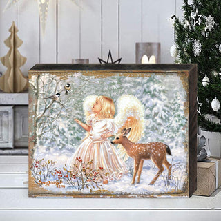 Sweet Christmas Blessings Wooden Wall Art by D. Gelsinger - Nativity Holiday Decor - 95660B-1703