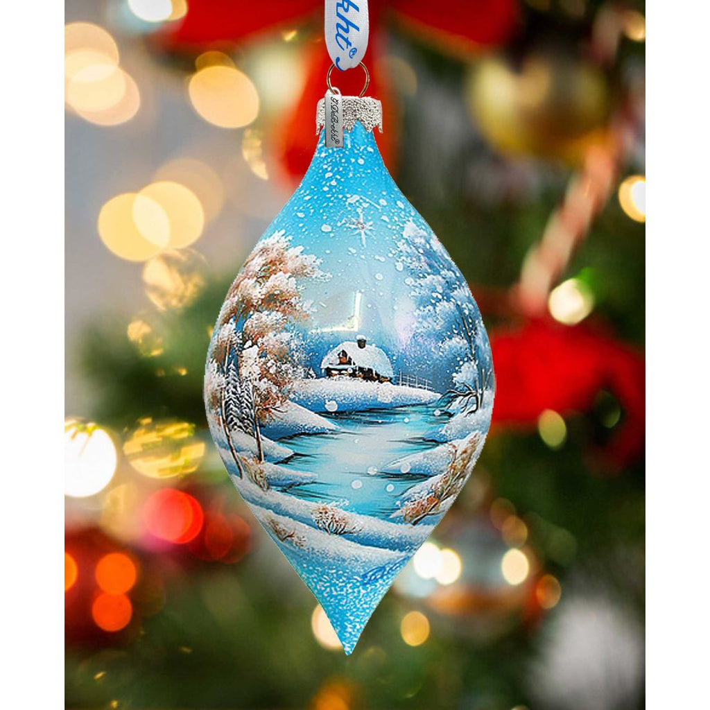 Classical Drops Glass Ornament Set of 3 by G. DeBrekht - Christmas Decor - 74121-B3