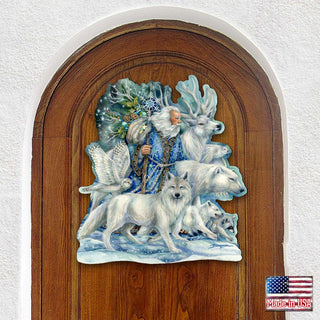 Cool Winds Father Winter Animals Wall Art by J. Bergsma - Wildlife Holiday Decor - 8591862W-JB