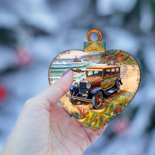 Coastal Decorations - Beach Cruiser Wooden Ornaments by G. Debrekht Coastal Holiday Decor - 8688175