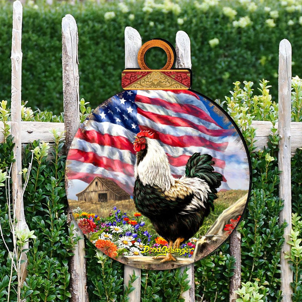 Morning in America Holiday Outdoor Decor Large Ornament by D. Gelsinger - American Patriotic Decor - 8027104M-DG
