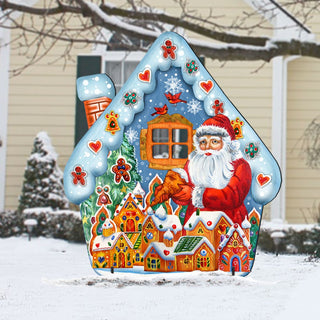 Santa Gingerbread House Life Size Outdoor Holiday Decor by G. DeBrekht - Christmas Decor - 81529214F-XXLG