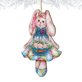 Pocketful of Bunnies Wooden Ornaments by Jamie Mills-Price - Easter Spring Decor - 8457705-MP