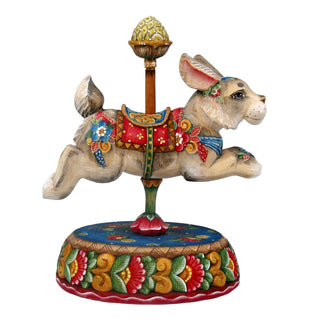 Musical Figurine - Carousel Bunny Handcrafted Christmas Figurine 8