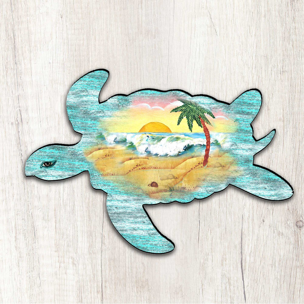 Sea Turtle Coastal Door Decor by G. DeBrekht - Coastal Holiday Decor - 8198518H