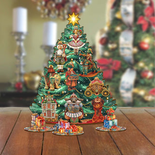 Nutcracker Masquerade Christmas Tree Eco Wood Set by G.DeBrekht Christmas Decor - 8091519