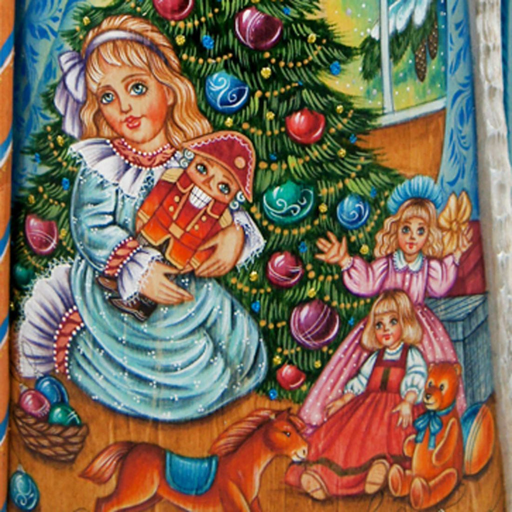 Nutcracker Clara Santa Hand-Painted WOODCARVED Masterpiece by G. DeBrekht - Christmas Decor - 215638