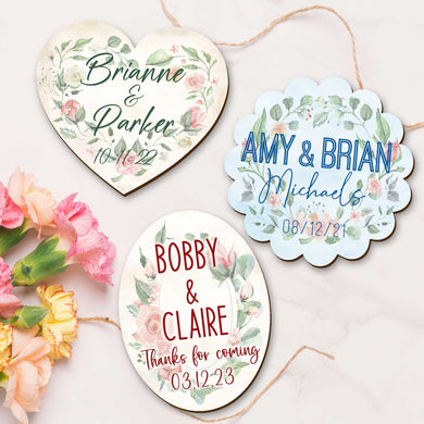 Wedding guest gifts Custom refrigerator magnets Create your own magnet design Engagement Favors Save the Date Bridal shower