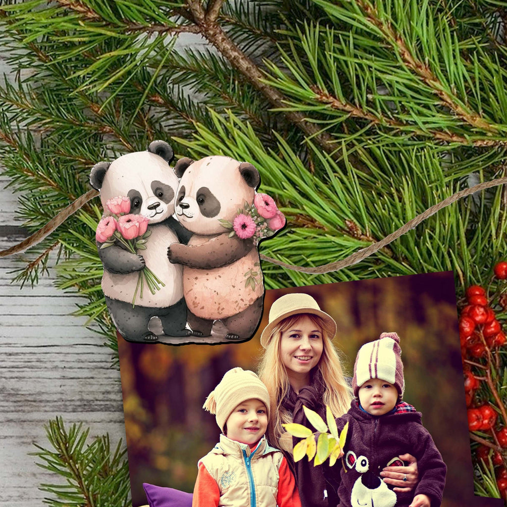 Forest Animals Clip-On Eco Wood Decorative Ornaments Set of 6 by G. Debrekht - Christmas Decor - 8090021C-S6