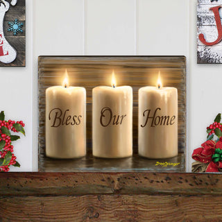 Bless Our Home Wall Art by D. Gelsinger - Nativity Holiday Decor - 95687B-DG