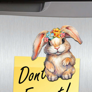 Easter Bunnies Eco Wood Magnets Set of 6 by G. Debrekht - Easter Decor - 8090042G-S6