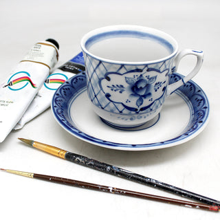 Gzhel Authentic Hand-Painted Fine Porcelain Blue and White Decorative Teapot by G DeBrekht