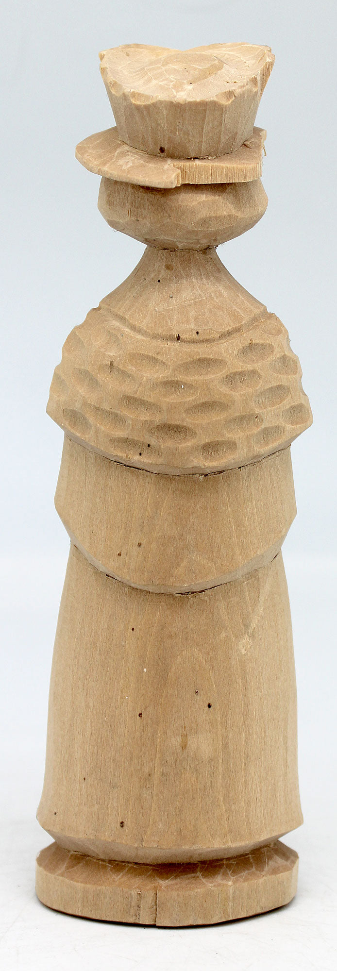 One-of-a-Kind Lady in the Hat Wood Carved Figurine 7