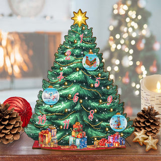 Twelve Days Christmas Tree Eco Wood Set by G.DeBrekht Christmas Decor - 8091502