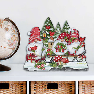 Christmas Gnome Holiday Door Decoration by Susan Winget - Christmas Decor - 8471109H-SW