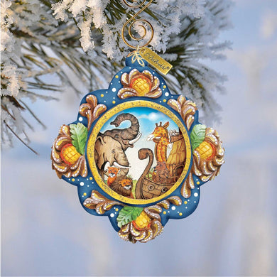 Noah's Ark Sculpted Hand-Painted Christmas Ornament by G. DeBrekht - Nativity Holiday Decor - 6102517