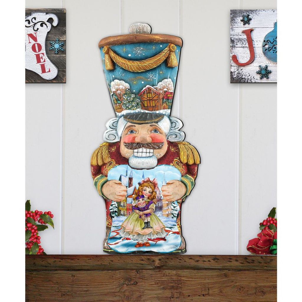 Old World Nutcracker Christmas Door Decor by G. DeBrekht - Christmas Santa Snowman Decor - 8116430H