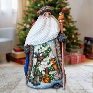 Forest Gathering Hand-Painted WOODCARVED Masterpiece by G. DeBrekht - Wildlife Holiday Decor - 8214853