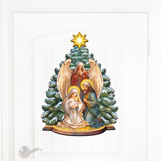 Holy Family Nativity Holiday Door Decor by G. Debrekht - Christmas Decor - 8611042H