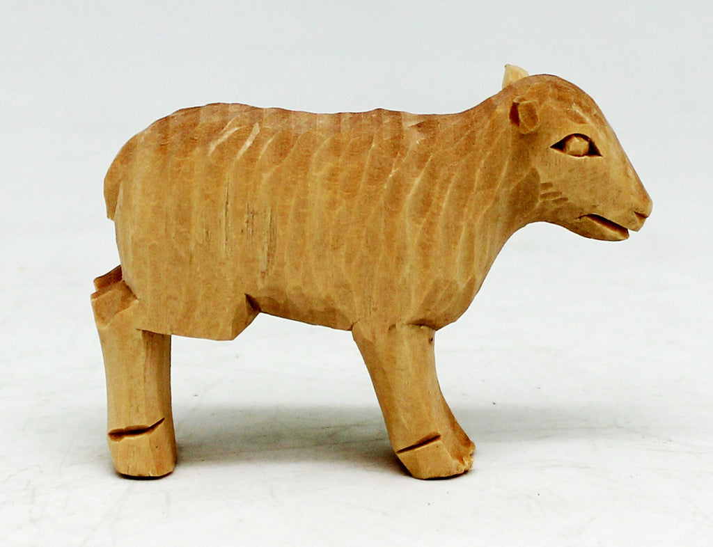 One-of-a-Kind Village Nativity Animals Set of 3 Wood Carved Figurines 3.5