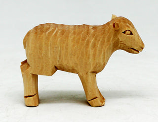 One-of-a-Kind Village Nativity Animals Set of 3 Wood Carved Figurines 3.5