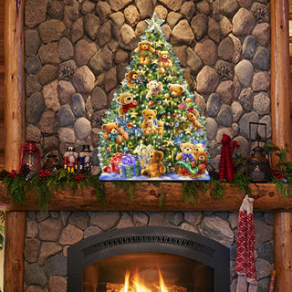 Teddy Bear Tree Holiday Door Decor by D. Gelsinger - Christmas Decor - 8461019H-1101