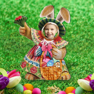 Mrs. Bunny Easter Face Easter Outdoor Scene by G. DeBrekht - Easter Spring Decor - 8154421-2F