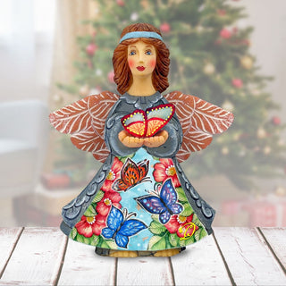 Butterfly Angel Handcrafted Christmas Figurine - G. DeBrekht - Nativity Holiday Decor - 516659