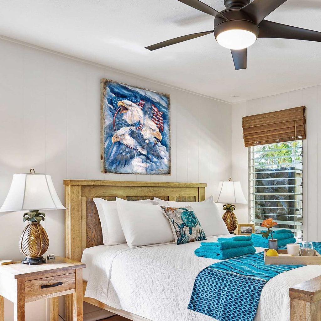 Allegiance American Patriotic Eagles Wooden Wall Art by J. Bergsma - American Patriotic Decor - 8592730BP-JB