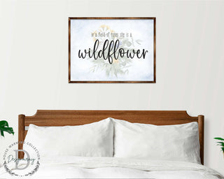 In a Field of Roses She Is a Wildflower - Bedroom Wall Art - Nursery Wall Art - Contemporary Decor - Girls Room Wall Decor - 310335