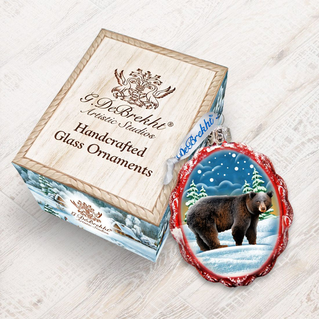 Grizzly Bear Mercury Glass Ornament by G. DeBrekht - Wildlife Holiday Decor - 771036