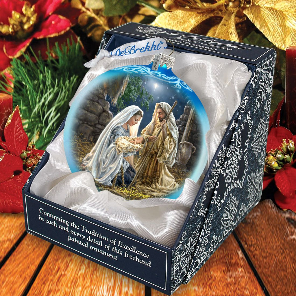 Glory to God Glass Ornament by D. Gelsinger - Nativity Holiday Decor - 71156-1722
