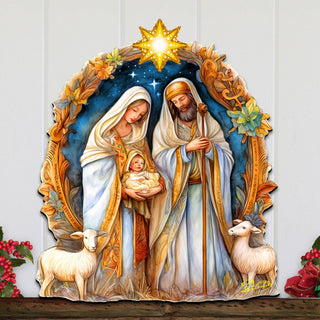 Nostalgic Nativity Scene Holiday Door Decor by G. Debrekht - Nativity Holiday Decor - 8611074H