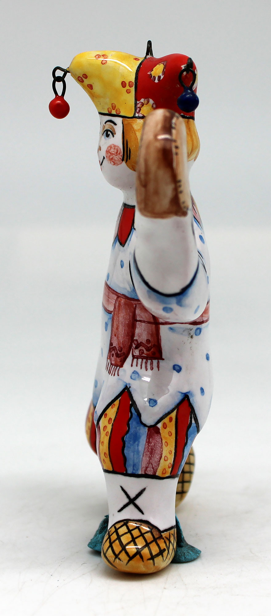 One-of-a-Kind Funny Clown Unique Hand Painted Porcelain Holiday Ornament 4