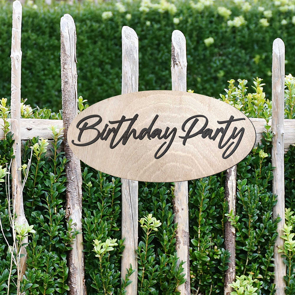 Birthday Party Sign, Birch Wood Sign, Happy Birthday Sign, Welcome Sign, Birthday Party Decorations - 320312